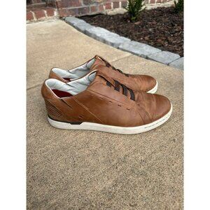 KIZIK Men’s New York Brown Leather Slip-On Sneakers Shoes Size 9.5M